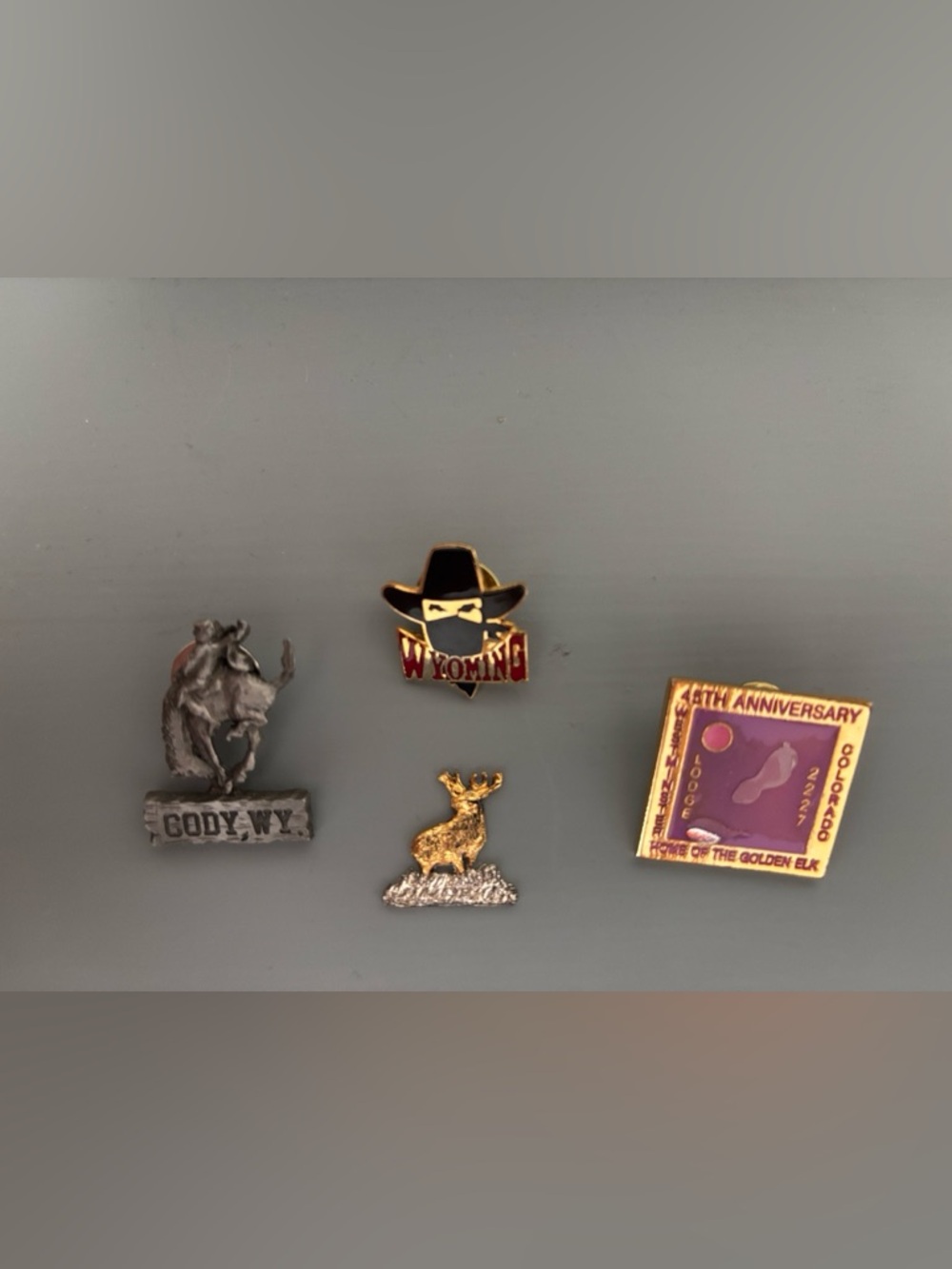 Unbranded Pin Set — Black, Gold, Silver, Red, Purple Accents